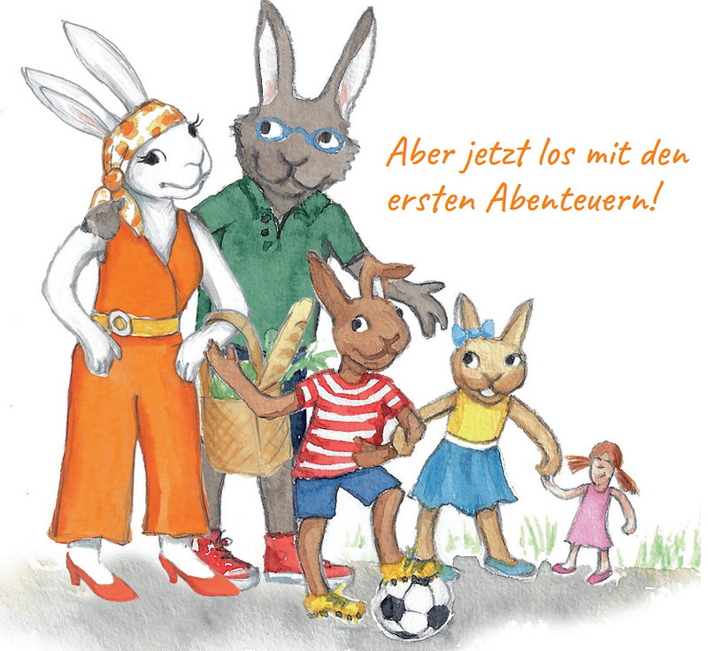 Familie Hase – Hasenleni, Hasentoni, Hasenmama und Hasenpapa